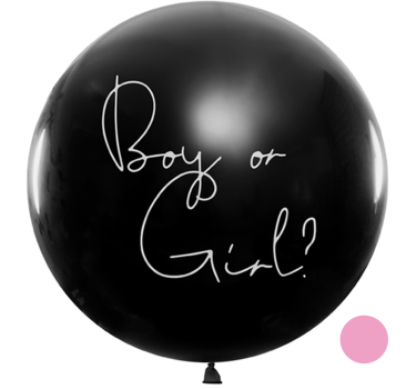 XXL Latexballon - Gender Reveal: Girl - ø 1m